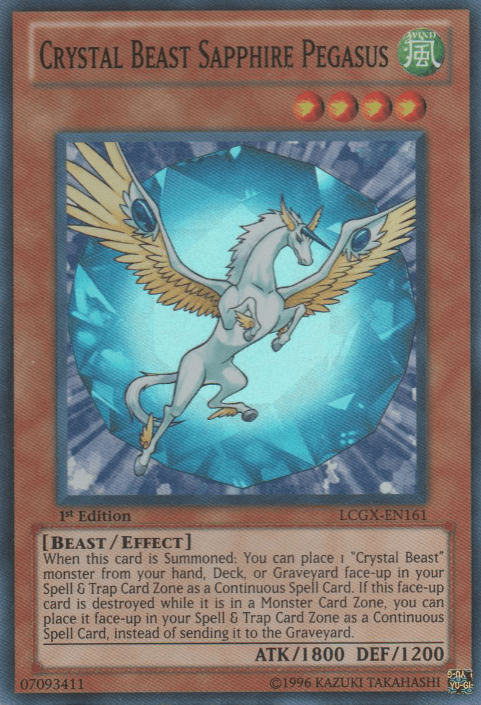 Crystal Beast Sapphire Pegasus [LCGX-EN161] Super Rare - POKÉ JEUX
