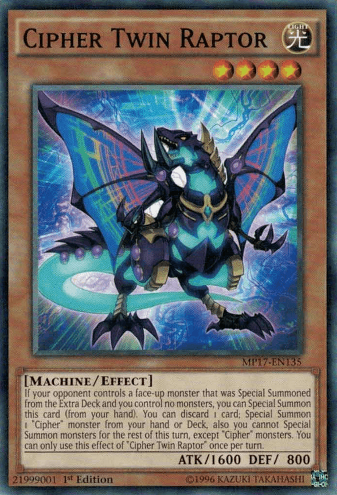 Cipher Twin Raptor [MP17-EN135] Common - POKÉ JEUX