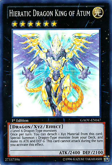 Hieratic Dragon King of Atum [GAOV-EN047] Super Rare - POKÉ JEUX
