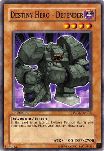 Destiny Hero - Defender [POTD-EN013] Common - POKÉ JEUX