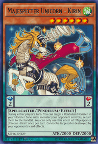 Majespecter Unicorn - Kirin [MP16-EN129] Rare - POKÉ JEUX