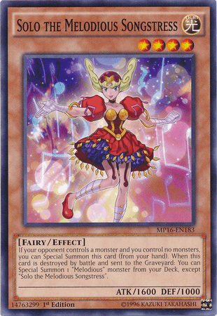 Solo the Melodious Songstress [MP16-EN183] Common - POKÉ JEUX