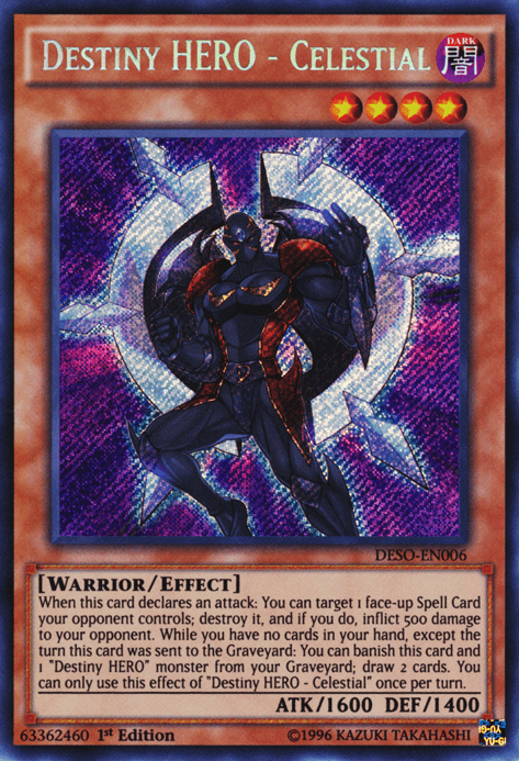 Destiny HERO - Celestial [DESO-EN006] Secret Rare - POKÉ JEUX
