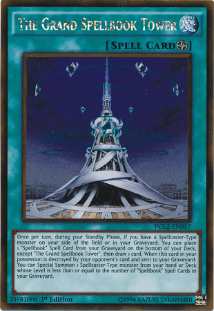 The Grand Spellbook Tower [PGL2-EN057] Gold Rare - POKÉ JEUX