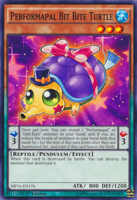 Performapal Bit Bite Turtle [MP16-EN176] Common - POKÉ JEUX