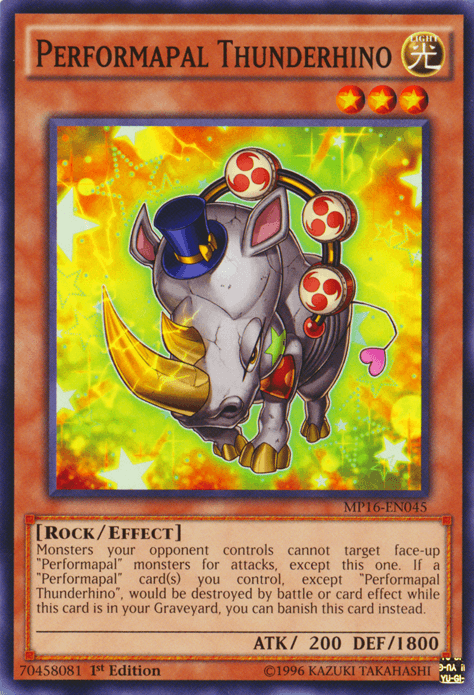Performapal Thunderhino [MP16-EN045] Common - POKÉ JEUX
