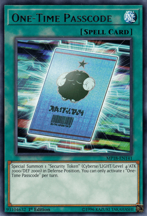 One-Time Passcode [MP18-EN141] Rare - POKÉ JEUX