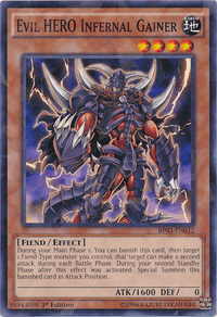 Evil HERO Infernal Gainer [BP03-EN032] Shatterfoil Rare - POKÉ JEUX