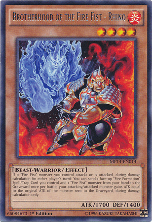 Brotherhood of the Fire Fist - Rhino [MP14-EN014] Rare - POKÉ JEUX