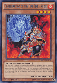 Brotherhood of the Fire Fist - Rhino [MP14-EN014] Rare - POKÉ JEUX