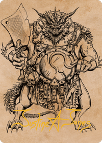 Thrakkus the Butcher Art Card (Gold-Stamped Signature) [Commander Legends: Battle for Baldur's Gate Art Series]