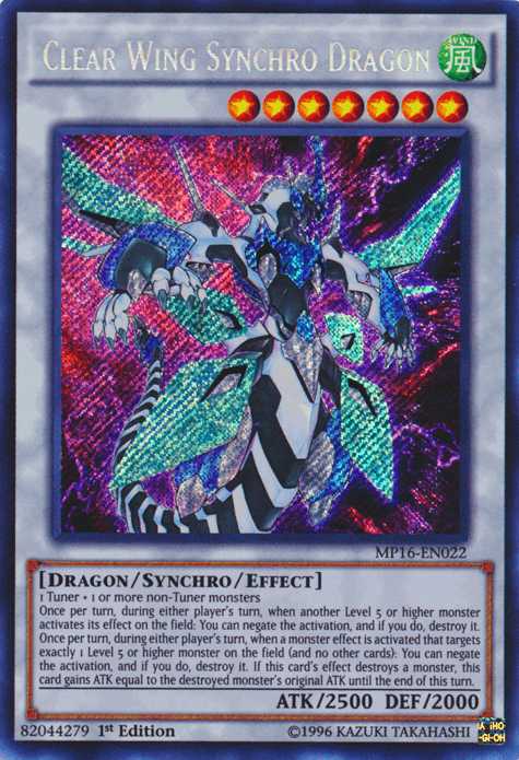 Clear Wing Synchro Dragon [MP16-EN022] Secret Rare - POKÉ JEUX