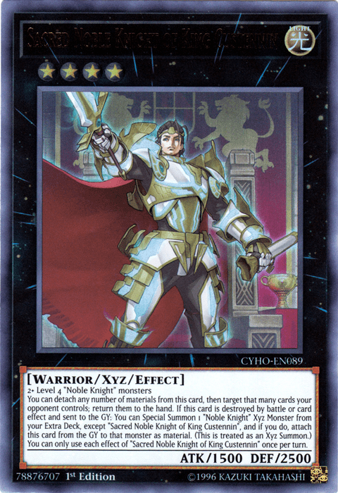 Sacred Noble Knight of King Custennin [CYHO-EN089] Ultra Rare - POKÉ JEUX