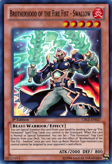 Brotherhood of the Fire Fist - Swallow [CBLZ-EN027] Super Rare - POKÉ JEUX
