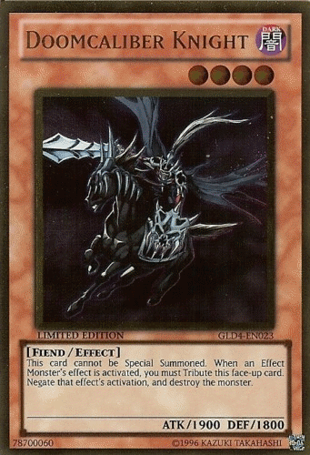 Doomcaliber Knight [GLD4-EN023] Gold Rare - POKÉ JEUX