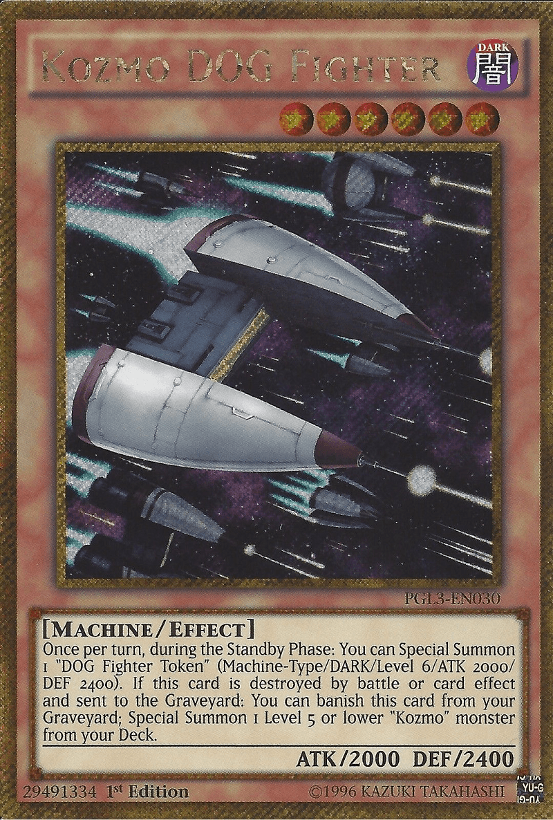Kozmo Dog Fighter [PGL3-EN030] Gold Secret Rare - POKÉ JEUX