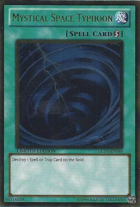 Mystical Space Typhoon [GLD3-EN040] Gold Rare - POKÉ JEUX