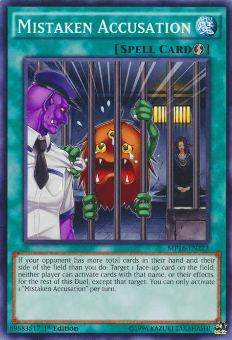 Mistaken Accusation [MP16-EN222] Common - POKÉ JEUX