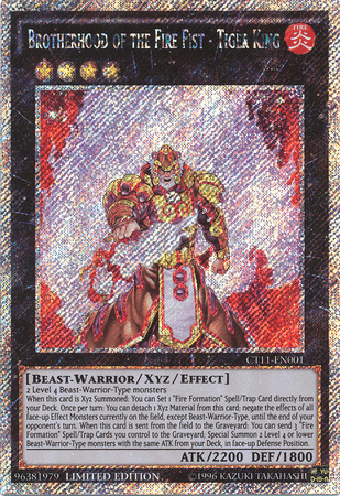 Brotherhood of the Fire Fist - Tiger King [CT11-EN001] Secret Rare - POKÉ JEUX