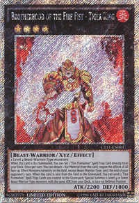Brotherhood of the Fire Fist - Tiger King [CT11-EN001] Secret Rare - POKÉ JEUX