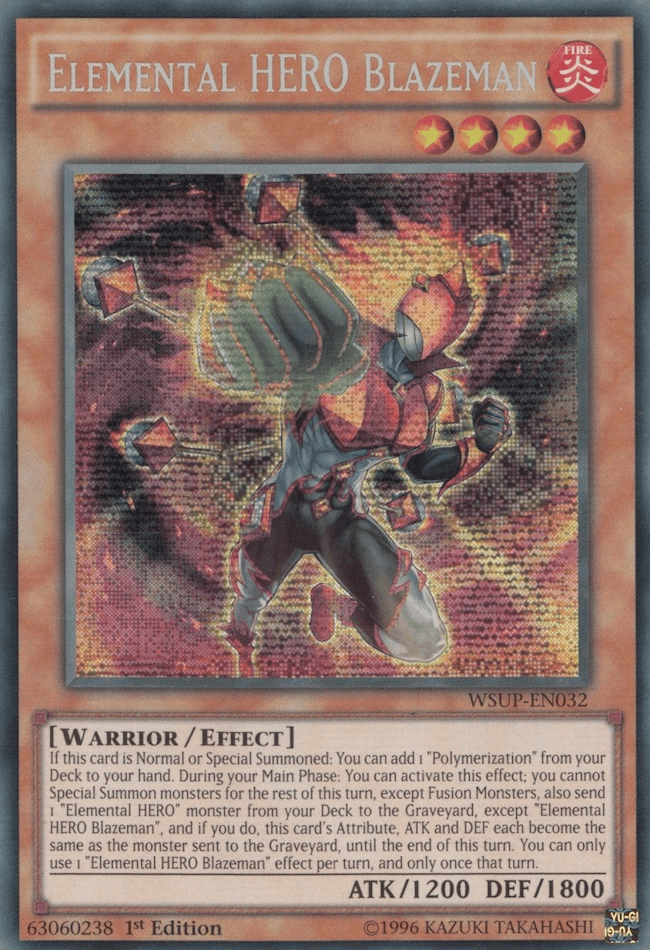 Elemental HERO Blazeman [WSUP-EN032] Secret Rare - POKÉ JEUX