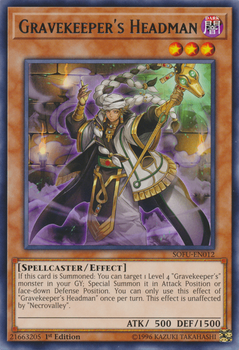 Gravekeeper's Headman [SOFU-EN012] Rare - POKÉ JEUX