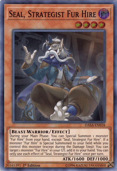 Seal, Strategist Fur Hire [DASA-EN018] Super Rare - POKÉ JEUX