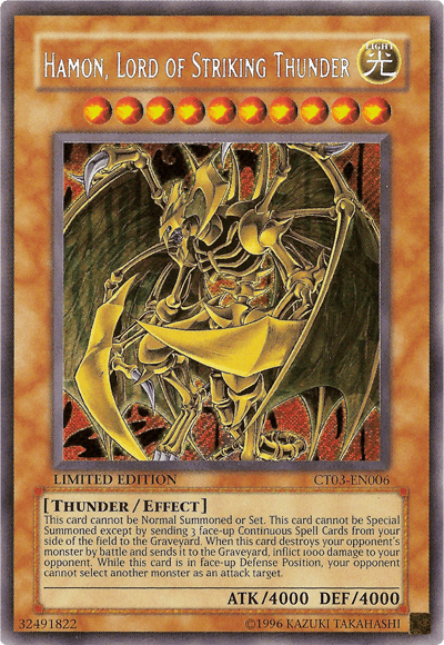 Hamon, Lord of Striking Thunder [CT03-EN006] Secret Rare - POKÉ JEUX