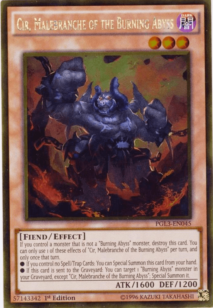 Cir, Malebranche of the Burning Abyss [PGL3-EN045] Gold Rare - POKÉ JEUX
