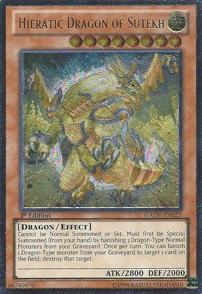 Hieratic Dragon of Sutekh [GAOV-EN025] Ultimate Rare - POKÉ JEUX