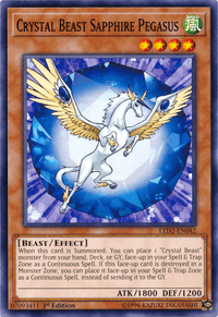 Crystal Beast Sapphire Pegasus [LED2-EN042] Common - POKÉ JEUX