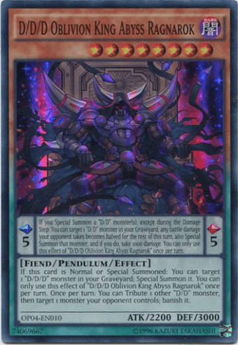 D/D/D Oblivion King Abyss Ragnarok [OP04-EN010] Super Rare - POKÉ JEUX