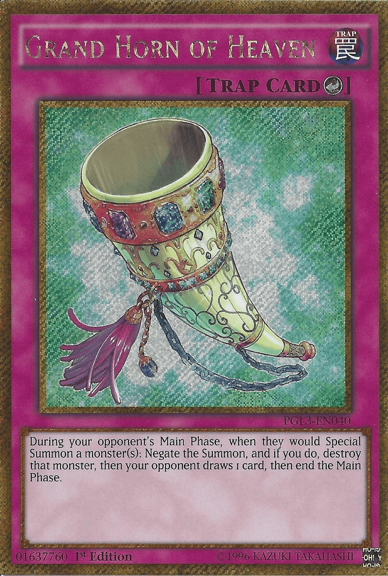 Grand Horn of Heaven [PGL3-EN040] Gold Secret Rare - POKÉ JEUX
