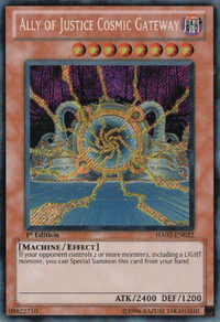 Ally of Justice Cosmic Gateway [HA02-EN022] Secret Rare - POKÉ JEUX