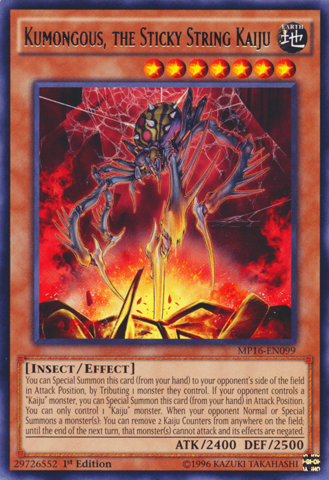 Kumongous, the Sticky String Kaiju [MP16-EN099] Rare - POKÉ JEUX