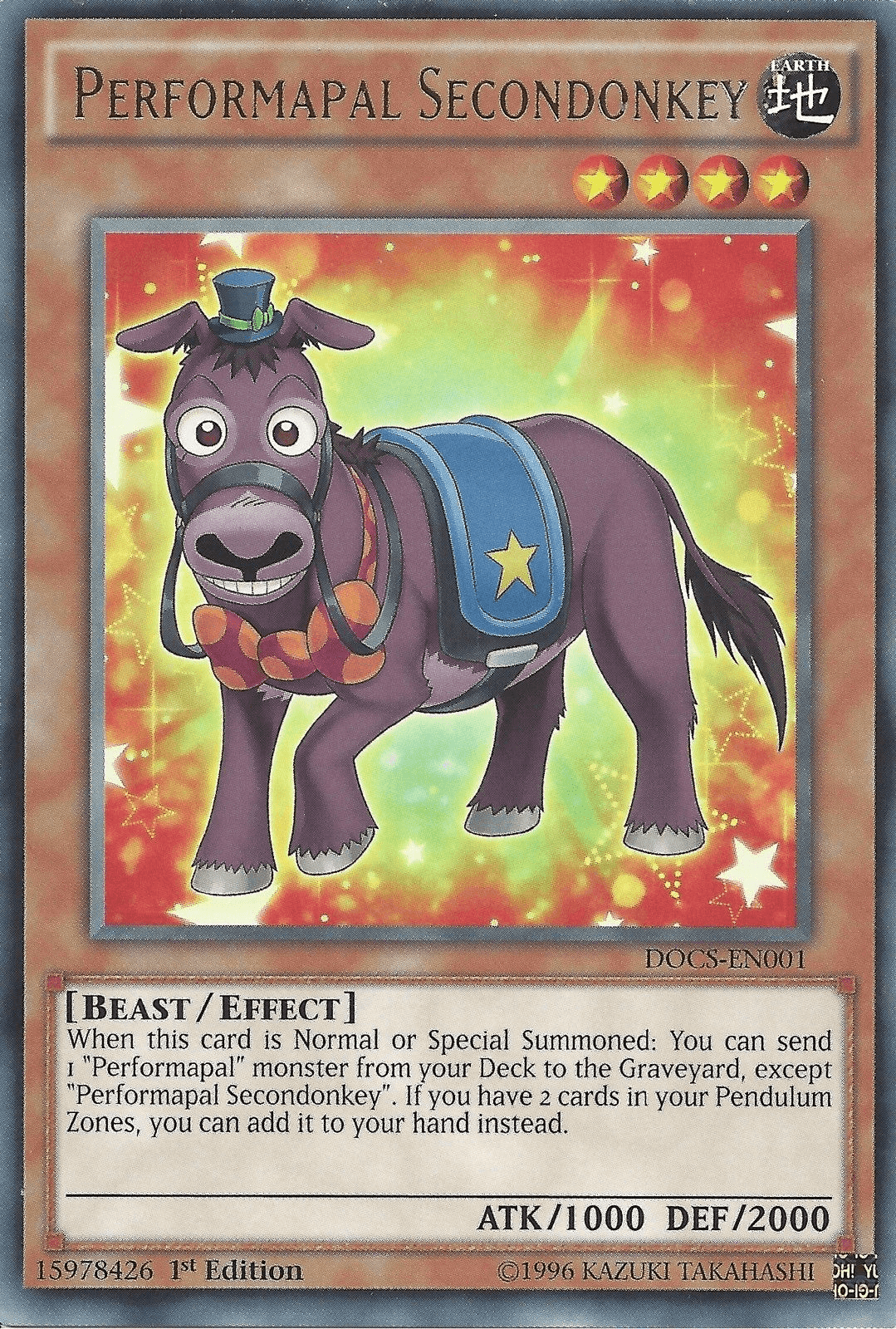Performapal Secondonkey [DOCS-EN001] Rare - POKÉ JEUX