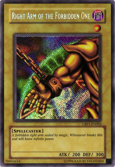 Right Arm of the Forbidden One [UBP1-EN003] Secret Rare - POKÉ JEUX