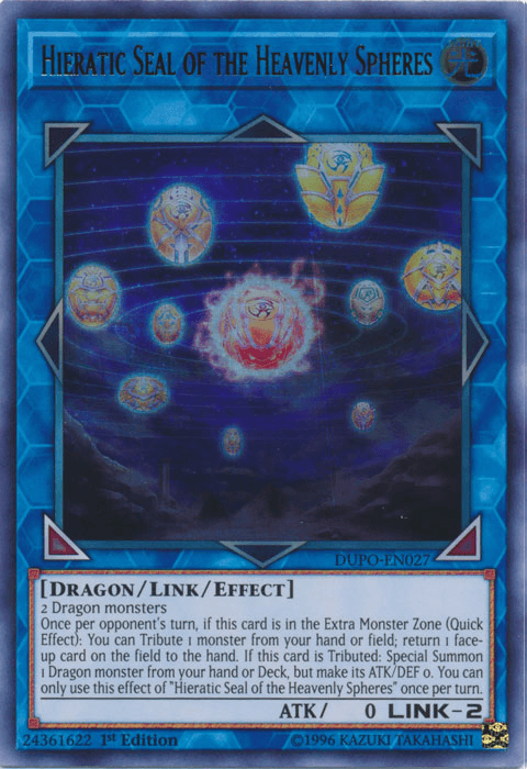 Hieratic Seal of the Heavenly Spheres [DUPO-EN027] Ultra Rare - POKÉ JEUX