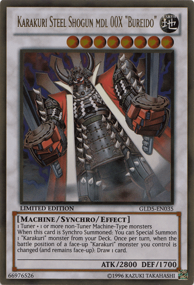 Karakuri Steel Shogun mdl 00X Bureido [GLD5-EN035] Gold Rare - POKÉ JEUX