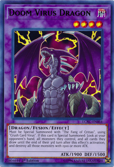 Doom Virus Dragon [LCKC-EN064] Ultra Rare - POKÉ JEUX