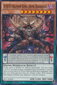 D/D/D Oblivion King Abyss Ragnarok [SP17-EN029] Common - POKÉ JEUX