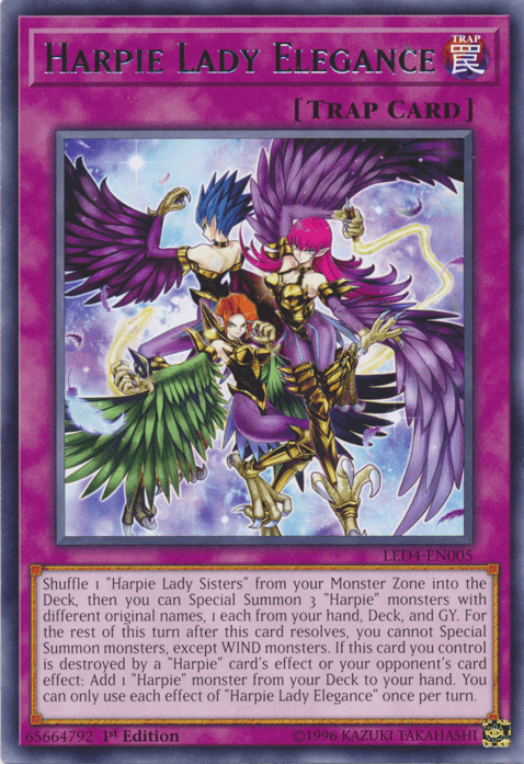 Harpie Lady Elegance [LED4-EN005] Rare - POKÉ JEUX