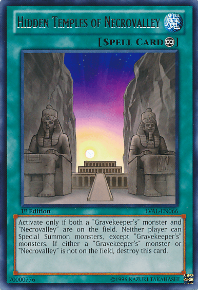 Hidden Temples of Necrovalley [LVAL-EN066] Rare - POKÉ JEUX
