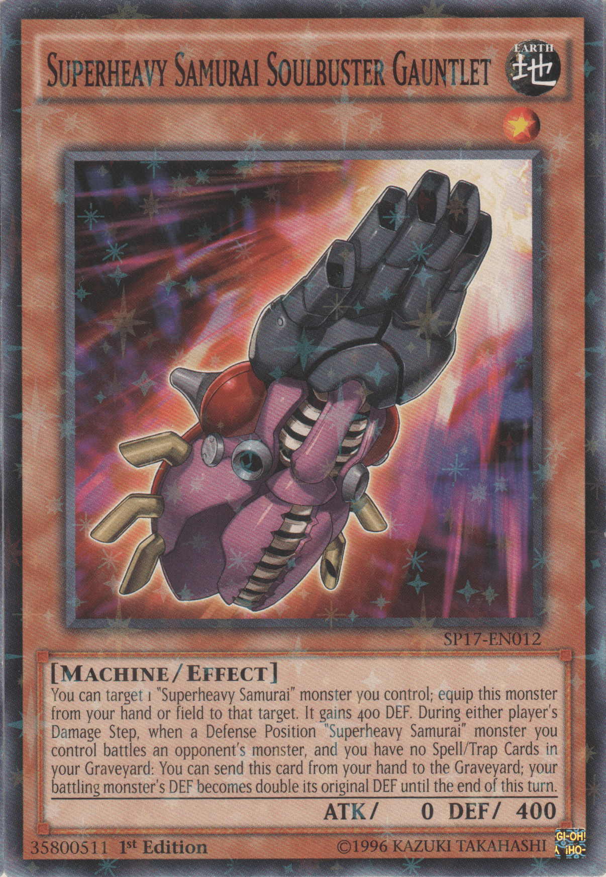 Superheavy Samurai Soulbuster Gauntlet [SP17-EN012] Starfoil Rare - POKÉ JEUX