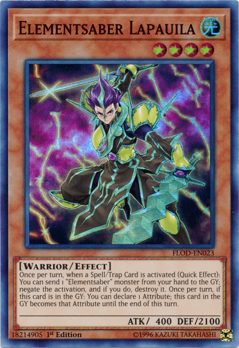 Elementsaber Lapauila [FLOD-EN023] Super Rare - POKÉ JEUX