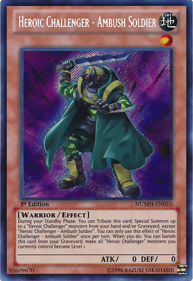 Heroic Challenger - Ambush Soldier [NUMH-EN010] Secret Rare - POKÉ JEUX
