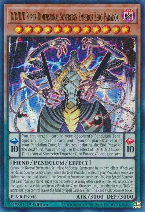 D/D/D/D Super-Dimensional Sovereign Emperor Zero Paradox [BLMR-EN046] Ultra Rare - POKÉ JEUX
