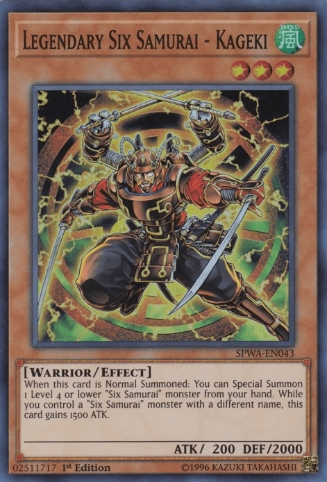 Legendary Six Samurai - Kageki [SPWA-EN043] Super Rare - POKÉ JEUX