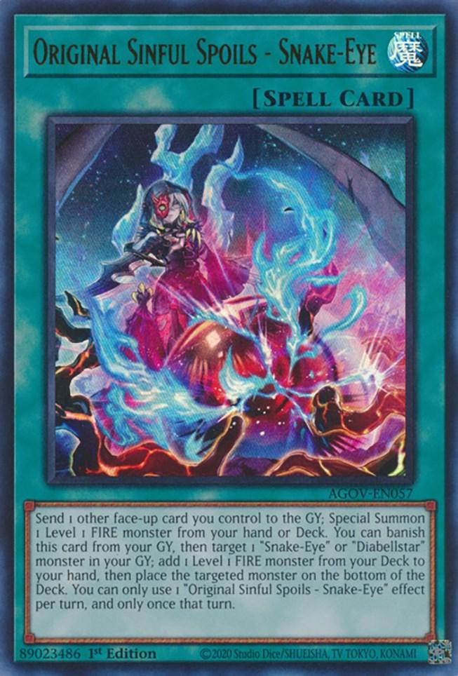 Original Sinful Spoils - Snake-Eye [AGOV-EN057] Ultra Rare - POKÉ JEUX