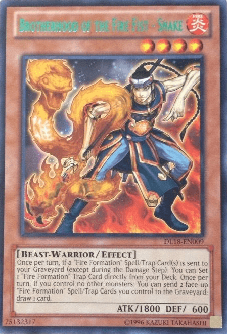 Brotherhood of the Fire Fist - Snake (Green) [DL18-EN009] Rare - POKÉ JEUX